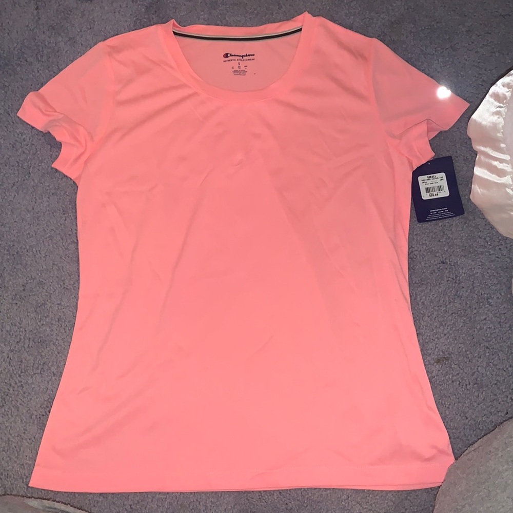Hot pink Champion short sleeve workout top, Size small